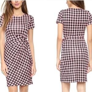 Diane Von Furstenberg Zoe Geometric Tie Side Silk Dress 4